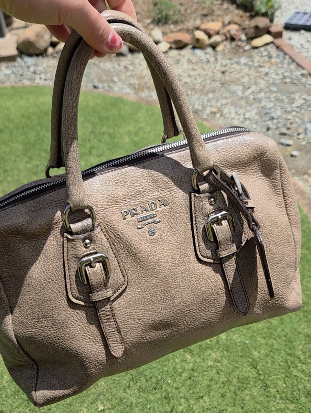 Prada Cervo Lux Sparkle Boston Bag - COA included
